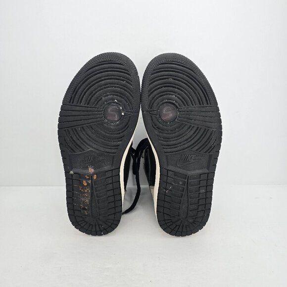 Air Jordan | 1 Retro 'Patina' black leather sporty hi-top sneakers | WMS 5.5 - Picture 6 of 8